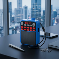 Radio FM numérique portable avec écran et lampe de poche, alimentée par batterie rechargeable, utilisation extérieure puissante, sortie 3W pour 5.0