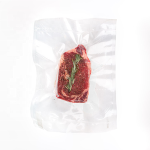 OEM custom printed 3 side sealed food storage pack transparent plastic bags vacuum packaging pouch frozen food bulk large Bag