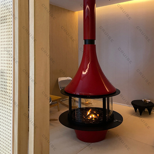 CRUISE Cheminée suspendue pour poêle à alcool en verre résistant aux hautes températures Rotation libre à 360 ° Cheminée au bioéthanol suspendue de 1250mm - Product Image 2