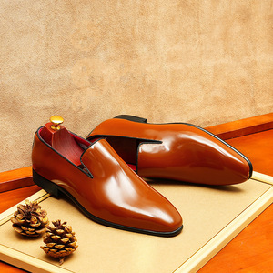 Bottes de cheville rétro pour homme 2025, en cuir véritable imperméable marron, semelles épaisses et douces, pour printemps, automne/hiver, bottes longues - Product Image 2