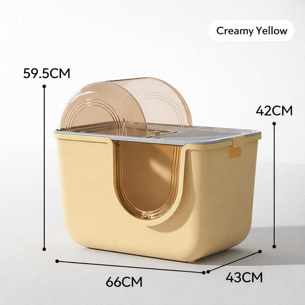 Closed air cabin, cream color