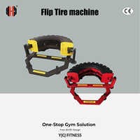 Equipo de Entrenamiento Flip Tire, Marco de Neumático Semicircular, Asas de Agarre Doble, Estructura de Acero Reforzado para Gimnasios Comerciales