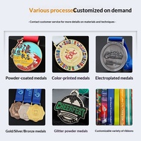 Médailles en alliage de zinc sur mesure avec logo personnalisé pour événements de marathon, courses caritatives, plaques commémoratives pour les finalistes