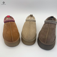 Bottes d'hiver en daim véritable de haute qualité, légères et chaudes, à enfiler, pour la neige, chaussures, pantoufles
