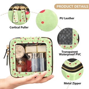 Trousse de Maquillage Transparente Imprimée Cerises, Étanche, avec Fermeture Éclair, pour Voyage, Sac Cosmétique Pas Cher - Product Image 5