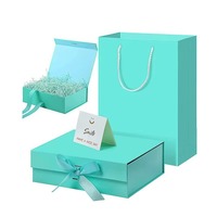 Emballage de boîte de papier rigide de cadeau de demoiselle d'honneur de fermeture magnétique de luxe noire pliable d'impression personnalisée pour vêtement de sac à main