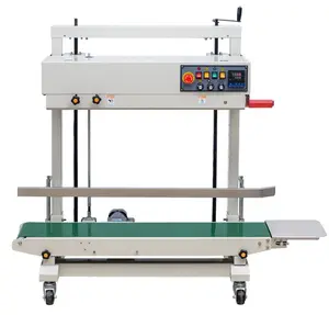 Герметизирующая машина для непрерывного запечатывания лент 15 кг 10 кг 5 кг, вертикальный герметизатор пакетов