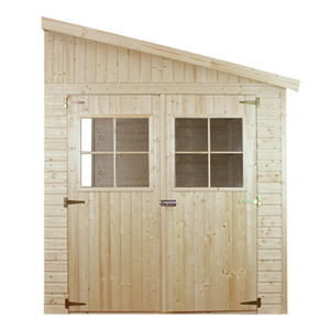 Timbela M339 6m Garden <b>Shed</b> with Nature Wood <b>Panels</b> Easy Assembly Outdoor Workshop & Storage Minimalist Modern Design - Product Image 1