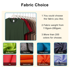 T-shirt pour homme de haute qualité 100% coton tissé uni confortable col rond respirant séchage rapide anti-froissement 230GSM - Product Image 5