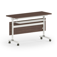 Mobilier de bureau moderne Bureau de formation pliant en bois Table de salle de conférence Bureau de direction mobile et modulaire avec roulettes
