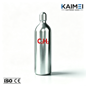 Cilindro de Gas Industrial de Etileno al 99.9% de Pureza, Precio de Fábrica KAIMEI, 40L/50L, <span class=keywords><strong>para</strong></span> Soldadura MIG/TIG, Corte, Estándar ISO9809, 150 bar, CGA350 - Product Image 1