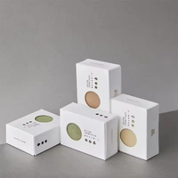 Petite boîte cadeau de savon écologique et personnalisée, élégant emballage en carton avec fenêtre pour savons et bougies faits maison