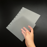 Classeur à anneaux A4 transparent personnalisé avec logo, 9 disques, pages d'indexation en PP