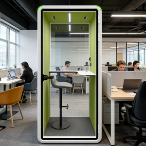 Cabine téléphonique de bureau insonorisée moderne pour une seule personne |   Cabine acoustique écologique pour bureau, bureau à domicile, appels privés - Product Image 2