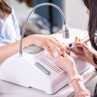 Machine à ongles professionnelle multifonctionnelle 5 en 1 portable avec lampe, alimentation hybride AC/DC, en plastique ABS, pour usage en salon