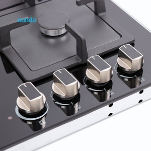 Cocina Multiusos Xunda de 4 Quemadores Híbridos con 3 Quemadores de <span class=keywords><strong>Gas</strong></span> <span class=keywords><strong>y</strong></span> 1 Eléctrico, Superficie de Vidrio de Inducción Infrarroja para Uso en Hoteles <span class=keywords><strong>y</strong></span> Autocaravanas - Product Image 5