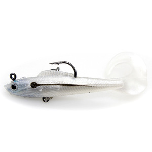 Hunthouse — Kit leurre méné avec tête plombée, appât artificiel de type poisson nageur avec queue souple à boucles, vente en gros, 10cm/9.5g - Product Image 4