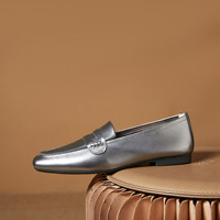 Nouveaux Mocassins Femme 2026 en Cuir Véritable à Bout Carré, Style Britannique, Plats, Faciles à Enfiler, Polyvalents, Semelle Simple en Caoutchouc Résistant à l'Usure
