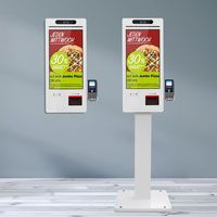 Kiosques de paiement au sol en libre-service pour systèmes Windows et Android, lecteur de codes-barres, stockage 32 Go, commande de repas sans espèces, SDK inclus