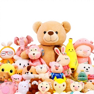 도매 초극세사 4인치 7인치 8인치 봉제인형 혼합 동물 인형 및 집게 게임용 인형 곰돌이형 백팩 크기 펜던트 - Product Image 1