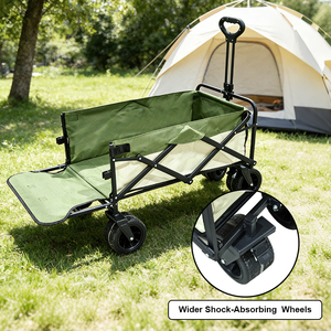600Dオックスフォード生地製ポータブル多用途折りたたみキャンプワゴン（キャリーバッグとブレーキ付き） - Product Image 3