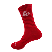 RIHOSOX Chaussettes de sport en coton de qualité supérieure Logo personnalisé Design coloré anti-dérapant à la mode pour hommes femmes Saison d'hiver Bas de manchette