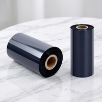Cinta de Resina de Cera y Carbono de 90 mm x 300 mm, Negra, Cinta de Impresión de Resina Reforzada con Cera de Alta Calidad, Cinta de Carbono TTR para Impresoras de Etiquetas de Códigos de Barras