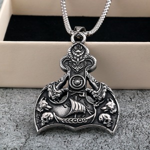 Collar Vikingo con Colgante de Ancla de Acero Inoxidable para Hombre, Amuleto Náutico Nórdico, Joyería de Regalo - Product Image 3