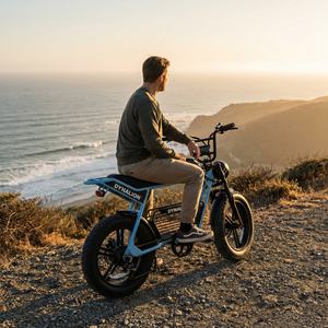 Vélo de route électrique à pneus larges et à vitesse rapide avec phare LED, vélo de route motorisé confortable pour de longues balades - Product Image 1