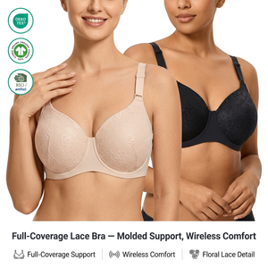 Reggiseno da donna sexy in pizzo, <span class=keywords><strong>senza</strong></span> fili, push-up, modellante, <span class=keywords><strong>senza</strong></span> cuciture, confortevole, per feste - Hot Sale Plus Size - Product Image 1