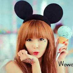 Gorro de lana para mujer adulta R127, gorro de invierno informal para negocios, gorro con orejas de gato Mickey - Product Image 2