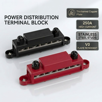 Barrette de connexion sécurisée en cuivre multi-amplificateur à vis, 1-2 AWG, pour modification de batterie de véhicule, yacht et câblage de camping-car