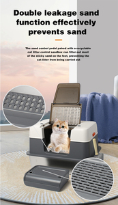 Haustier zubehör aus Edelstahl Hohe, spritz feste Katzen toilette mit Griffs chaufel und leicht zu reinigender Fußbrett schaufel - Product Image 5