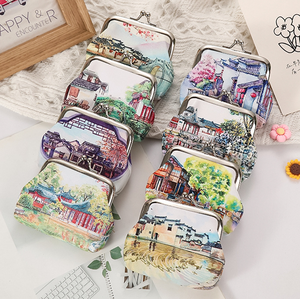 Porte-monnaie vintage en cuir PU personnalisé <span class=keywords><strong>Mini</strong></span> porte-monnaie mignon dame enfants étudiant rétro boucle porte-monnaie cadeau - Product Image 3