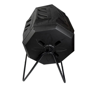 Vertak 160L / 43 Gallons Heavy Duty Rotatable Compost Tumbler Outdoor Garden Plastic Compost Bin with Easy Slide <strong>Doors</strong> - Product Image 3