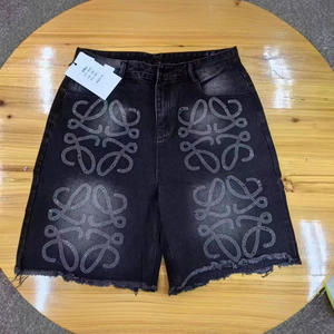 Peeqi DK0090 été 2025 nouvelles femmes Vintage Denim Shorts Street Wear strass gland mode <span class=keywords><strong>jean</strong></span> Denim Shorts pour dame femmes - Product Image 4