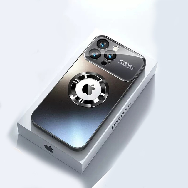 Titanium Alloy for iPhone 15 Pro Max Case Matte AG Glass Magnetic 14 Plus 13 Pro 12 16 Large Window Lens Camera Protection Cover