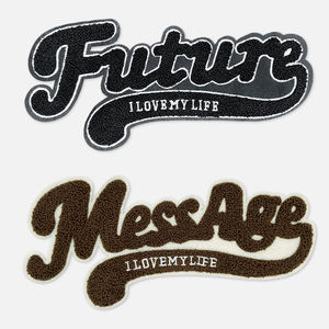 Patchs brodés à la main avec des lettres de l'alphabet, décoration de vêtements, patchs personnalisés - Product Image 3