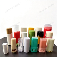 Contenant de Luxe Cylindrique Blanc Mat en PP 30g/60g pour Soins de Beauté, Emballage Plastique Recyclable pour Stick Déodorant