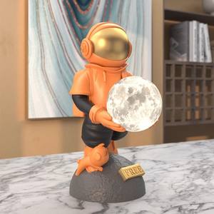 Figurine en résine de cosmonaute chinois Johnson Lee créative, veilleuse, ornements, décoration de bureau, cadeau idéal pour un anniversaire ou une remise de diplôme - Product Image 3