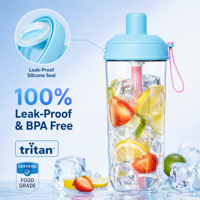Bouteilles d'eau OEM, gobelets à café cylindriques jetables sans BPA, gobelets à boire, bouteille d'eau en plastique réutilisable sans BPA, bon marché