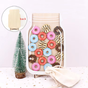 High Quality <strong>Reward</strong> <strong>Jar</strong> With Wood Donut Tokens Cotton Bag Sticker Letters Classroom Chore Chart Gifts for Kids Back to School - Product Image 3