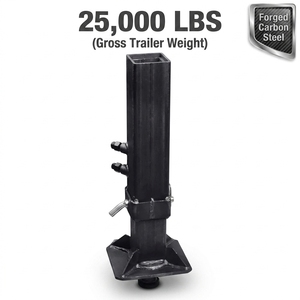 Adattatore per gancio di traino da 25.000 libbre per rimorchio, da attacco a <span class=keywords><strong>5</strong></span>ª ruota a collo d'oca, per tubo interno quadrato da 4 pollici, in acciaio al carbonio - Product Image 1