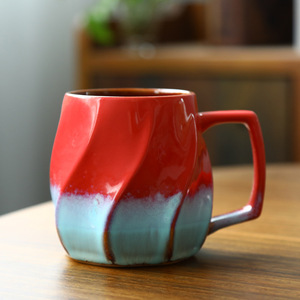 Taza Latte <span class=keywords><strong>de</strong></span> cerámica gruesa <span class=keywords><strong>de</strong></span> gran capacidad estilo horno <span class=keywords><strong>de</strong></span> alto valor <span class=keywords><strong>de</strong></span> 500ml, taza <span class=keywords><strong>de</strong></span> agua y café para desayuno, tazas <span class=keywords><strong>de</strong></span> té y <span class=keywords><strong>platillos</strong></span> - Product Image 4