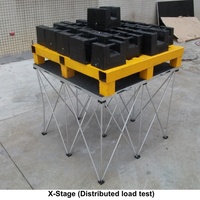 Plate-forme de scène en aluminium pliable et portable, construction rapide, utilisation extérieure et intérieure pour les événements