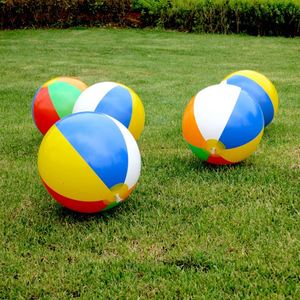 ลูกบอลชายหาดเป่าลมหลากสี - ลูกบอลเล่นน้ำสีรุ้งหกสีสำหรับเด็ก - Product Image 5