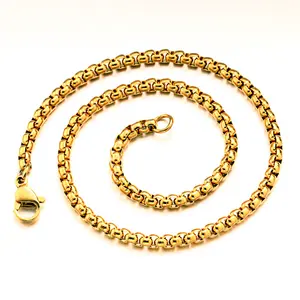 <span class=keywords><strong>Cadenas</strong></span> <span class=keywords><strong>de</strong></span> eslabones <span class=keywords><strong>de</strong></span> perlas cuadradas <span class=keywords><strong>de</strong></span> acero inoxidable <span class=keywords><strong>para</strong></span> hombres y mujeres, fabricación <span class=keywords><strong>de</strong></span> joyería, collar, cadena <span class=keywords><strong>de</strong></span> <span class=keywords><strong>oro</strong></span>, G1856 - Product Image 5