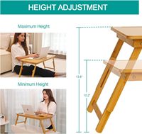 Combohome Réglable Multifonctionnel Pliable Ordinateur Portable Bureau Bambou Ordinateur Portable support Plateau Portable Table Support pour Netbook