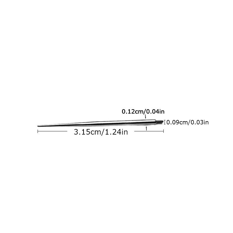 Silver external thread 19G/M0.9mm
