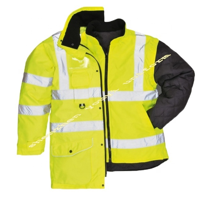 Соответствует оригиналу производителя Hi Vis безопасная зима со светоотражающими элементами Класа Комплекты водонепроницаемый рабочий плащ